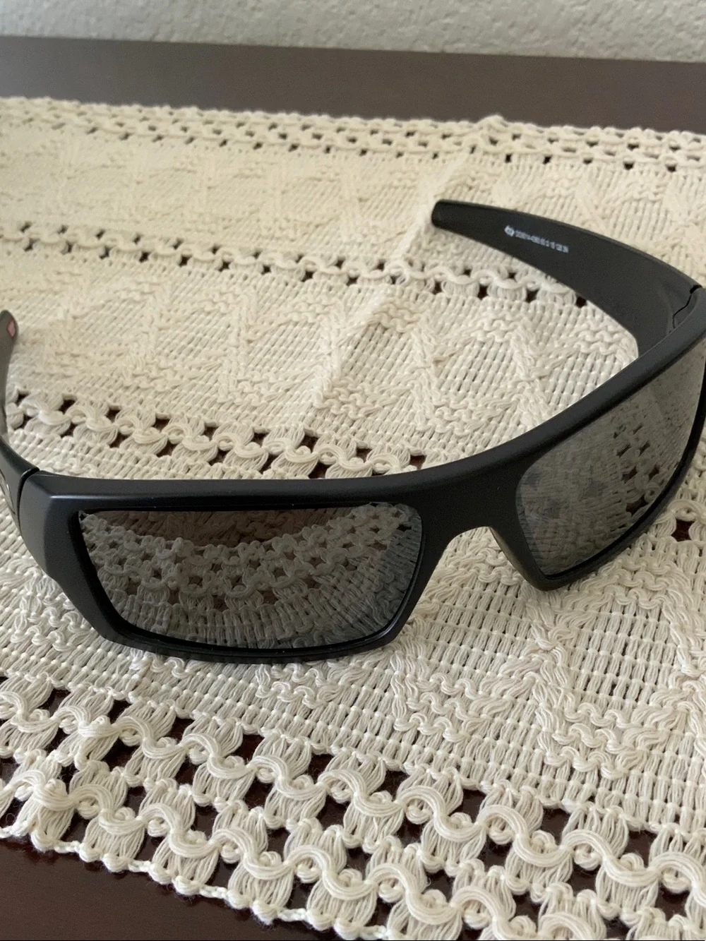 Oakley Matte Black Polarized Wrap Sunglasses